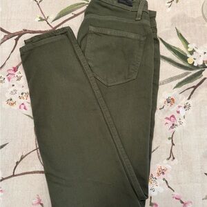PAIGE Green Skinny Stretch Denim Jeans
